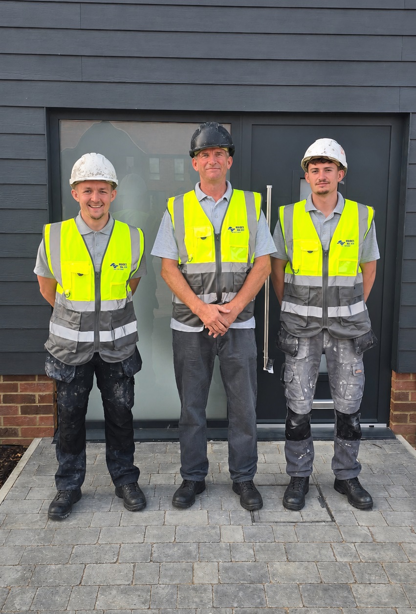 Gareth Hughes and the Hughes Tiling team on site